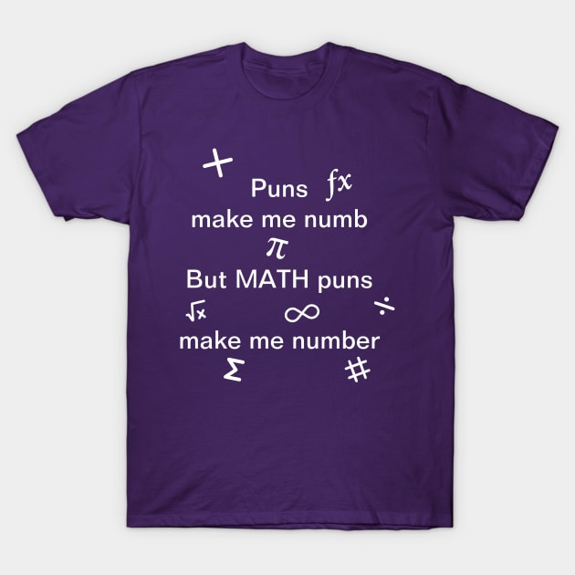 Mather Numbers T-Shirt by PunsandRoses